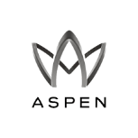 A logo of Aspen who have used ORYX to automate their finance processes